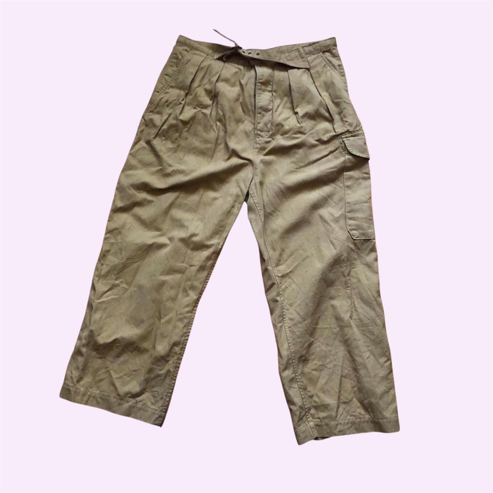 Tan capris/culotte style pants